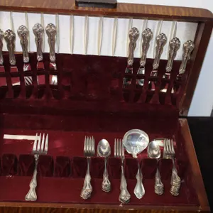 Exceptional Sterling Silver and Silver Plate Flatware Serving Pieces & Napkin Rings