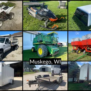 Farm & Concrete Business Liquidation - Combine, Gravity Wagons, Trailers, Attachments, Snowmobiles, Concrete Buggy, Concrete Finishing Machines, Deer Stands & More