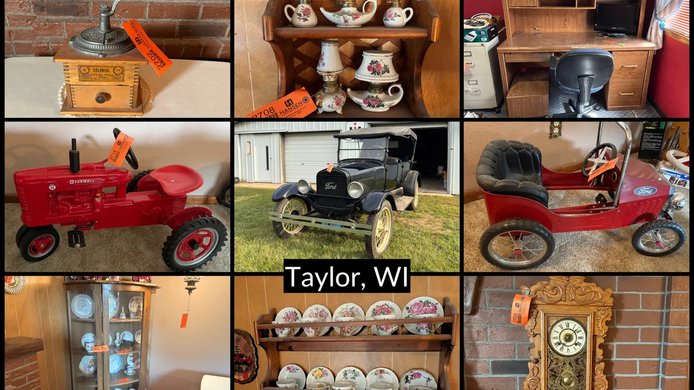 David & Darlene Lunde Estate - Large Griswold Cast Collection, Farm Implement Die Cast Collection, Many Antiques & Collectibles, Tools & Household
