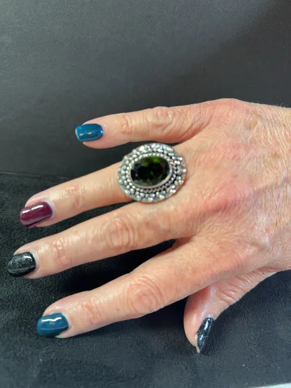 Fashion Jewelry- German Silver and Precious Stones Necklaces and Rings
