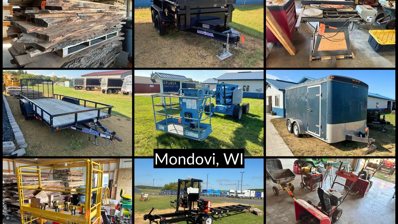 Gruber Construction Liquidation - Large Assortment of Kiln Dried Boards, Lumber, Trailers, Tools & More