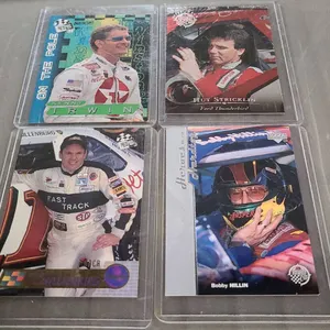 NASCAR Racing Card Collection in Protective Holders: Wallace, Irvan, Nemechek, Hensley, Wallace, Sadler, Nadeau, Johnson and MORE!