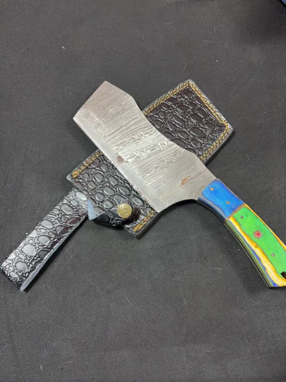 Damascus Steel and Carbon Steel Cleaver Auction!!!
