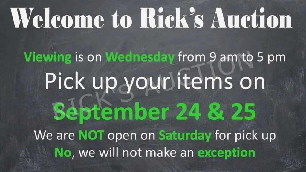 LIVE Online Auction - September 30, 2026