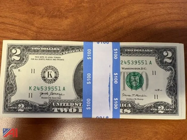 2017 A Series Band of 50 $2 Bills in Sequential Serial Numbers-NY #49373