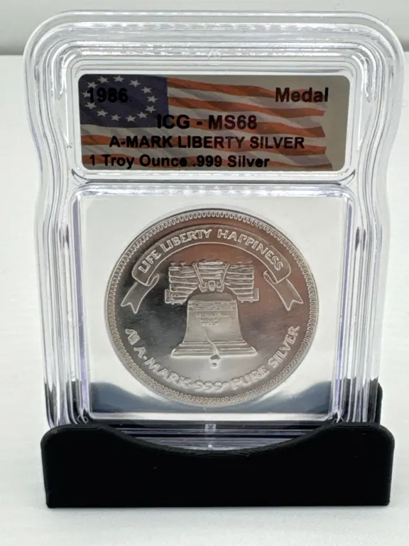 Silver Panda, 1987 American Eagle, Goldbacks, Last Year Issue Penny, NGC and ICG Graded Slabs