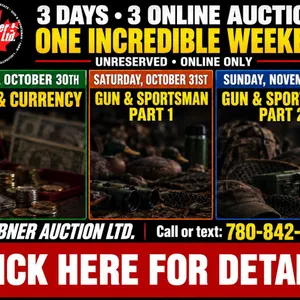 COIN ~ GUN ~ SPORTSMAN 3-DAY ONLINE AUCTION Oct 30–31 & Nov 1