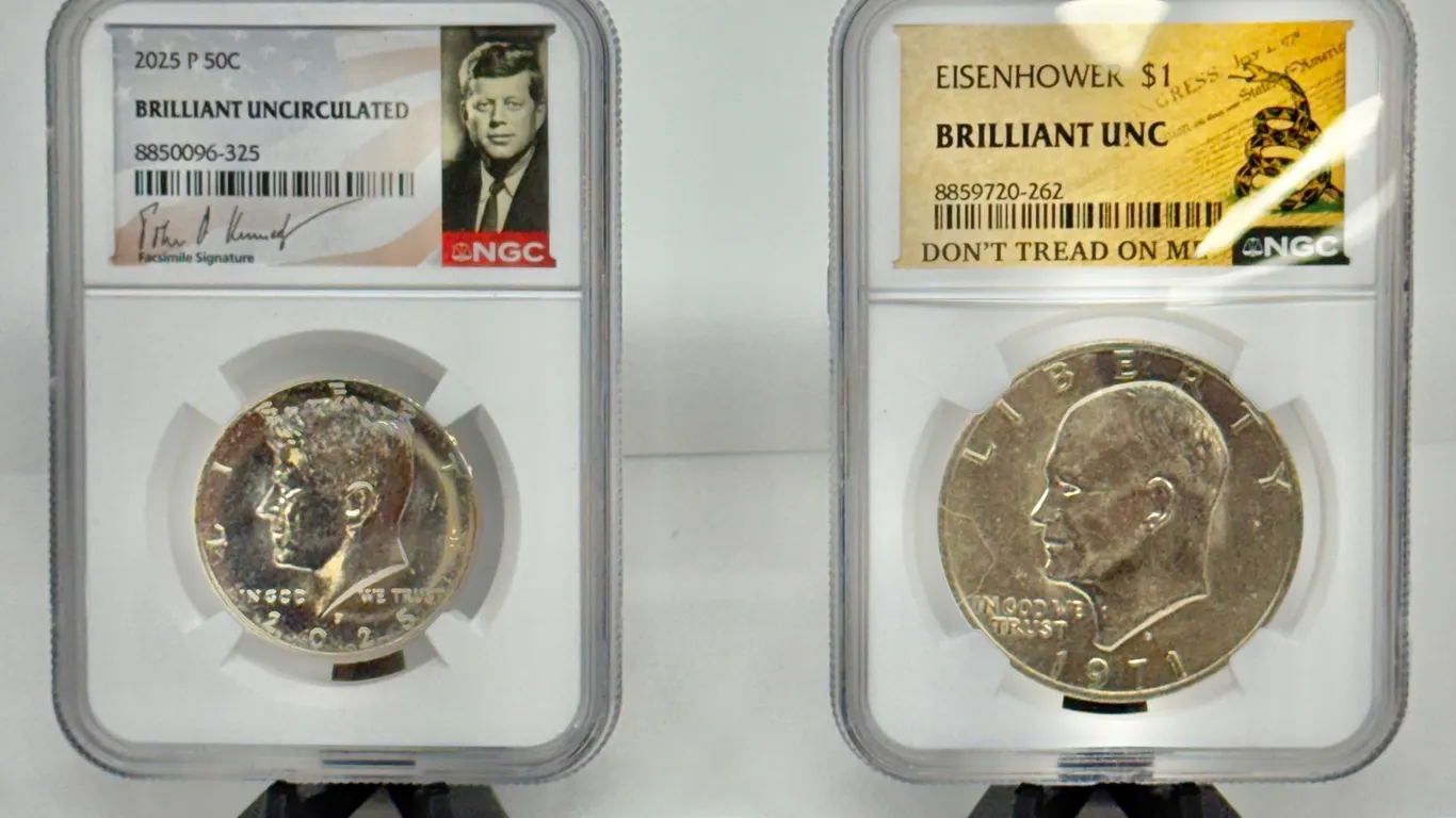 GOLD EAGLE! A GOLD ST. GEORGE! A SILVER EAGLE TOO! A MORGAN! A PEACE DOLLAR! WHAT’LL YOU BID-DO?! The GOLD Goes GLITTERITY! The SILVER Goes FLASH! So