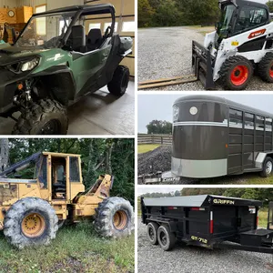 Former FM Construction Complete Liquidation Auction  Bobcat T76 & S590 Skid Steers, Can-Am Commander, Trailers, Tractor, Log Equipment, Tools & More (