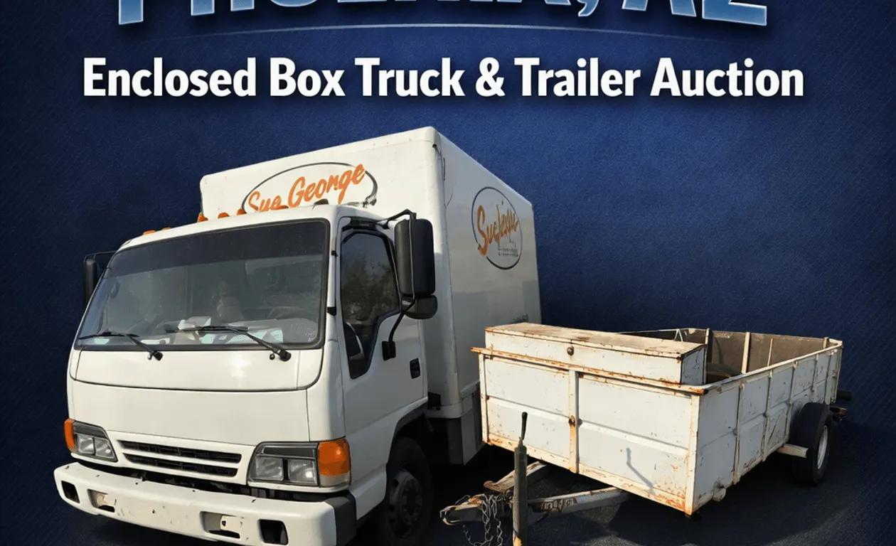 ARIZONA - 2004 Isuzu Box Truck, 2000 Big Tex Trailer
