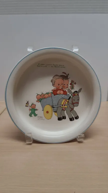 Large Auction: Antique/Vintage Children Design Dishes, and Beautiful Serving Bowls with Gold and Magnificant Floral and Picture Style, Longeraberger B