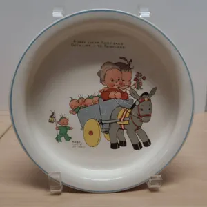 Large Auction: Antique/Vintage Children Design Dishes, and Beautiful Serving Bowls with Gold and Magnificant Floral and Picture Style, Longeraberger B