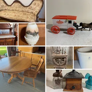 500 Lots- Furniture, Glassware, Antiques & Collectibles