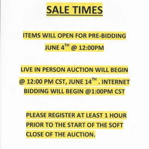 Live In Person Retirement Farm Equipment Auction for David & Bonne Frecon