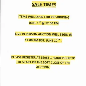 Live In Person PreHaying Consignment Auction