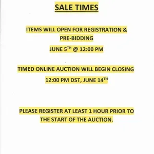 TIMED ONLINE PREHAYING CONSIGNMENT AUCTION