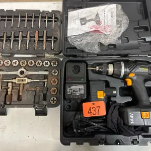 Tap and die and cordless drill w/charger