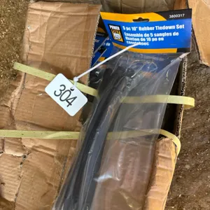Box of new 10” rubber tie downs