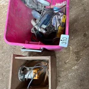 Assortment of router, grinders, dremmel etc
