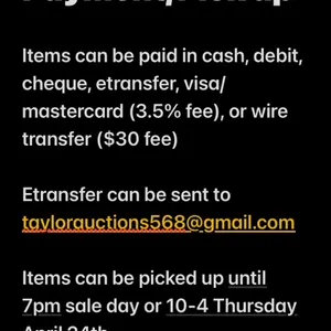 Payment and pick up