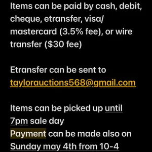 Payment & Pick up