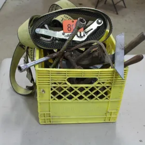 RATCHET STRAP. ASSORTED BARS & HAMMERS