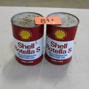 2 - FULL CANS OF SHELL ROTELLA S OIL