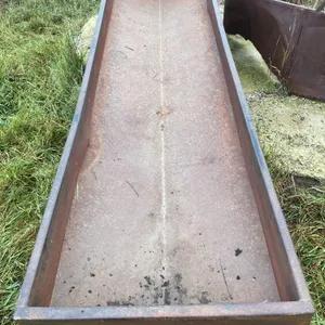 2 - 10' METAL FEED TROUGHS