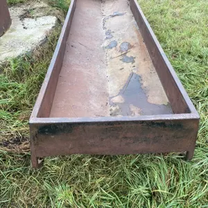 2 - 10' METAL FEED TROUGHS