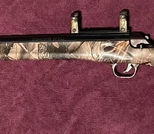 THOMPSON CENTER ENCORE .50 CAL. MUZZLE LOADER W/ 40MM SCOPE RINGS