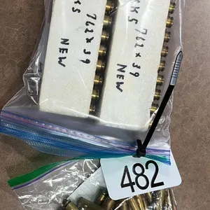 80 PIECES OF 7.62 X 39MM BRASS