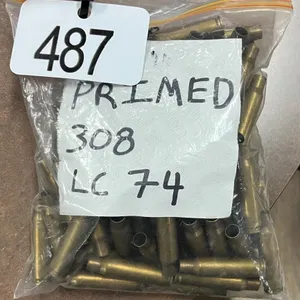 84 PIECES OF LC74 308 WIN. BRASS PRIMED