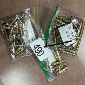 36 PIECES OF 7 X 57 SUPER X BRASS, 8 PIECES OF 7 MM - 08 BRASS, 35 PIECES OF 223 WIN. BRASS