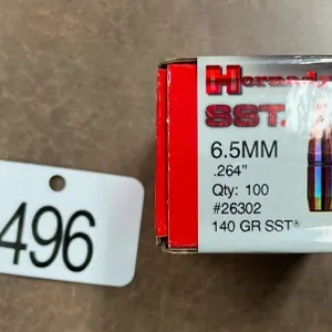 100 PIECES OF 26 CAL. HORNADY 140 GR. SST LEADS