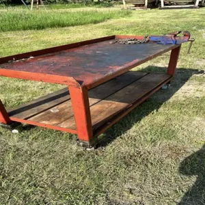 6' X 30" STEEL WORK BENCH ON WHEELS