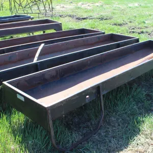 3 - METAL TROUGHS - 1 W/ POLY LINER