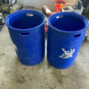 2 PLASTIC BARRELS
