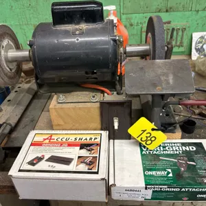 Grinder with sharpening jigs