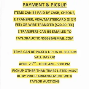 PAYMENT & PICKUP