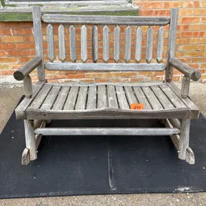 Outdoor wooden rocker