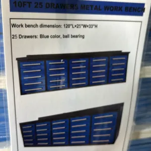 10’ workbench (25 drawer)