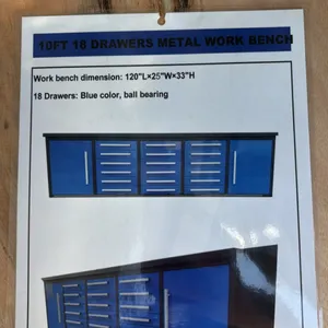 10’ work bench (18 drawer)