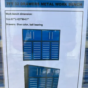 7’ workbench (32 drawers)