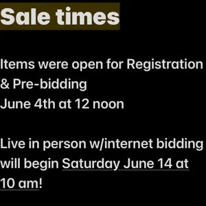 Sale times