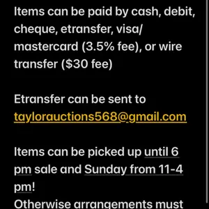 Payment/Pick up