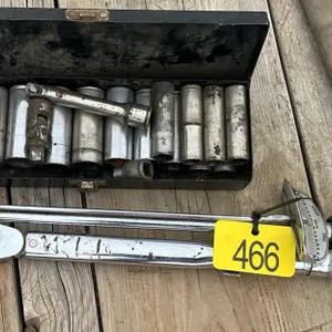 Two torque wrenches and assorted sockets