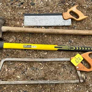 Two size sledgehammer, and pickax