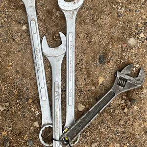 Assorted large flat wrenches
