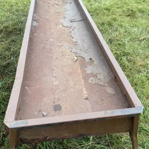 2 - 10' METAL FEED TROUGHS