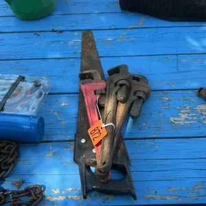 Hand saw, 3 pipe wrenches